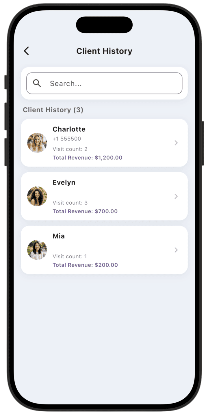 Screenshot: Client report (1)