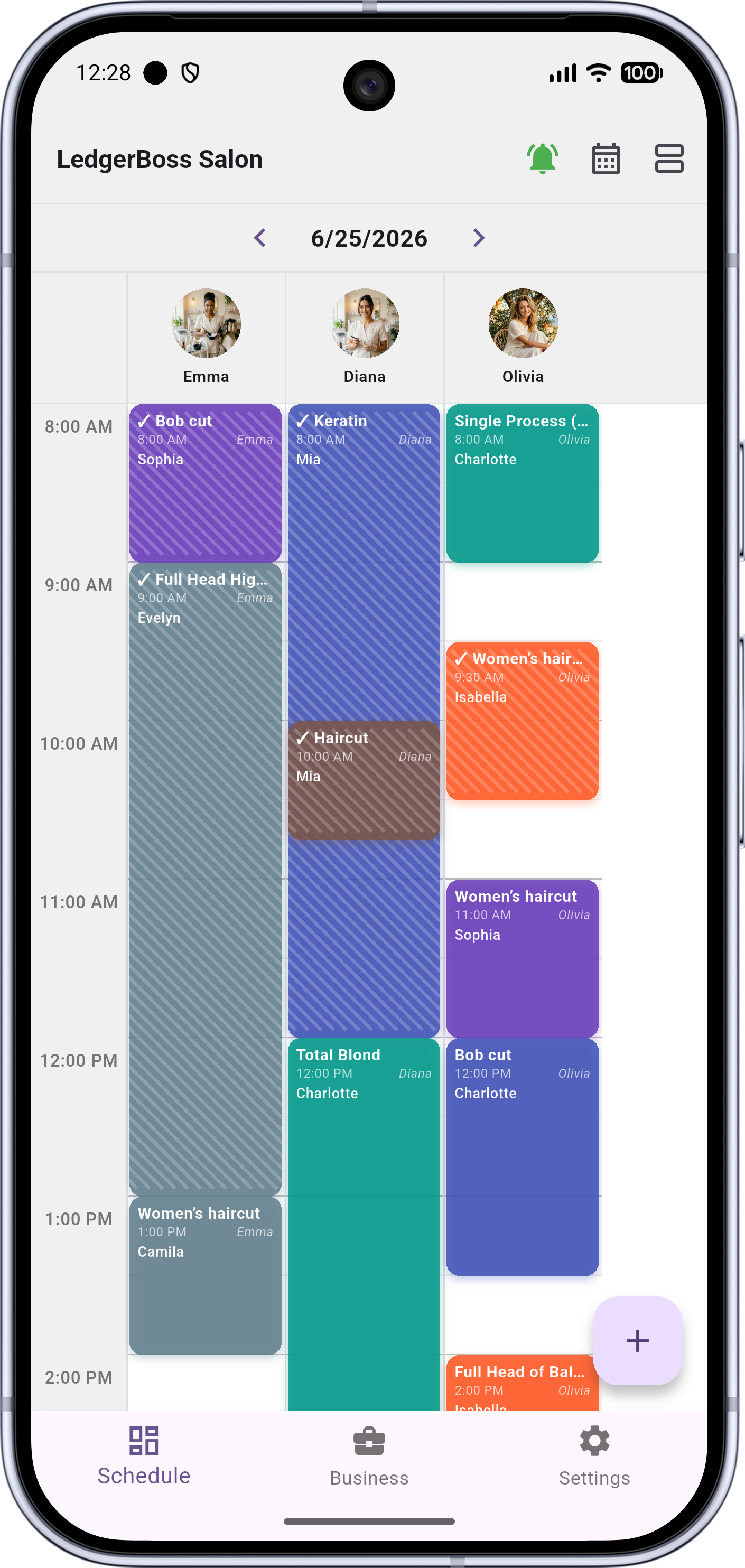 Calendar and appointment views